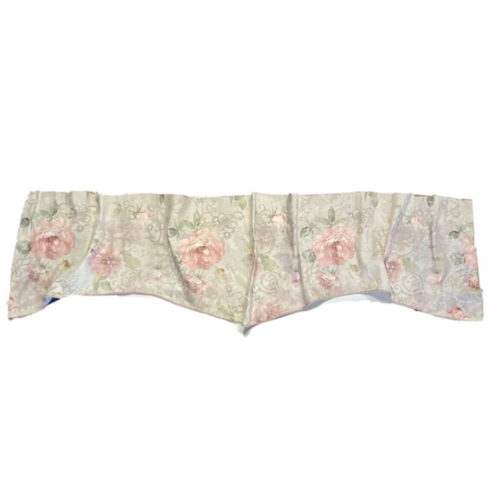 Vintage 90s Luxury Wide Valance Curtain Floral